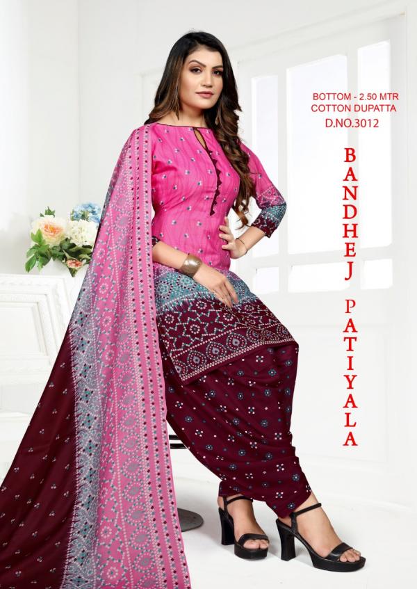 Bandhej Patiyala 3 Nx Fancy Cotton Printed Casual Wear Dress Materials